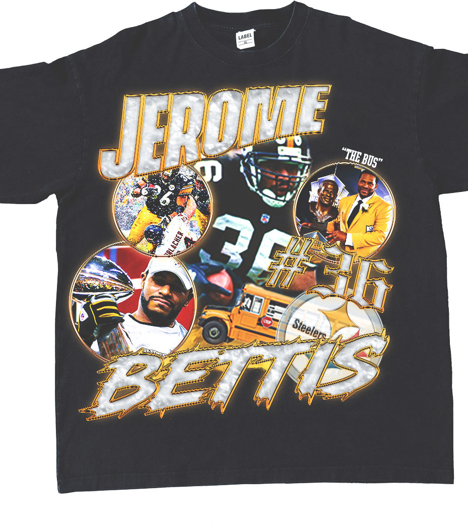 JEROME BETTIS STEELERS GRAPHIC TEE