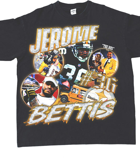 JEROME BETTIS STEELERS GRAPHIC TEE